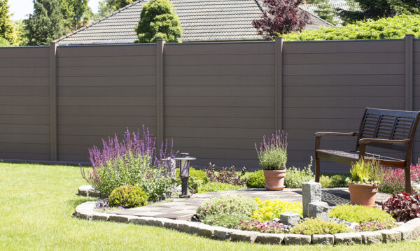 Clôture enfilable Groja Solid PVC en Kit